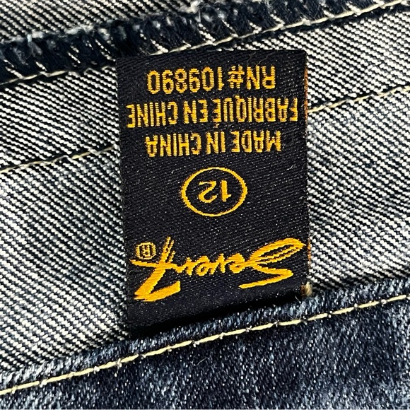 Seven7 Blue Capri Pants with Faded Indigo Wash - Picture 11 of 13